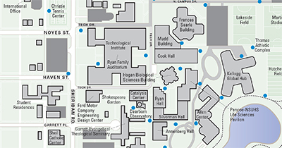 Printable map of Evanston