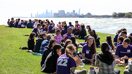 students together on the lakefront