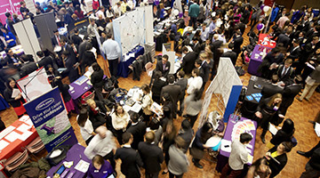A picture of a career fair